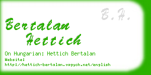 bertalan hettich business card